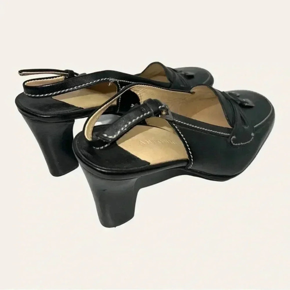 Women’s ANTONIO MELANI HEELS CLOSED TOES TWO TASSELS ON TOP BLACK COLOR‎ SZ 6.5 - Picture 5 of 10